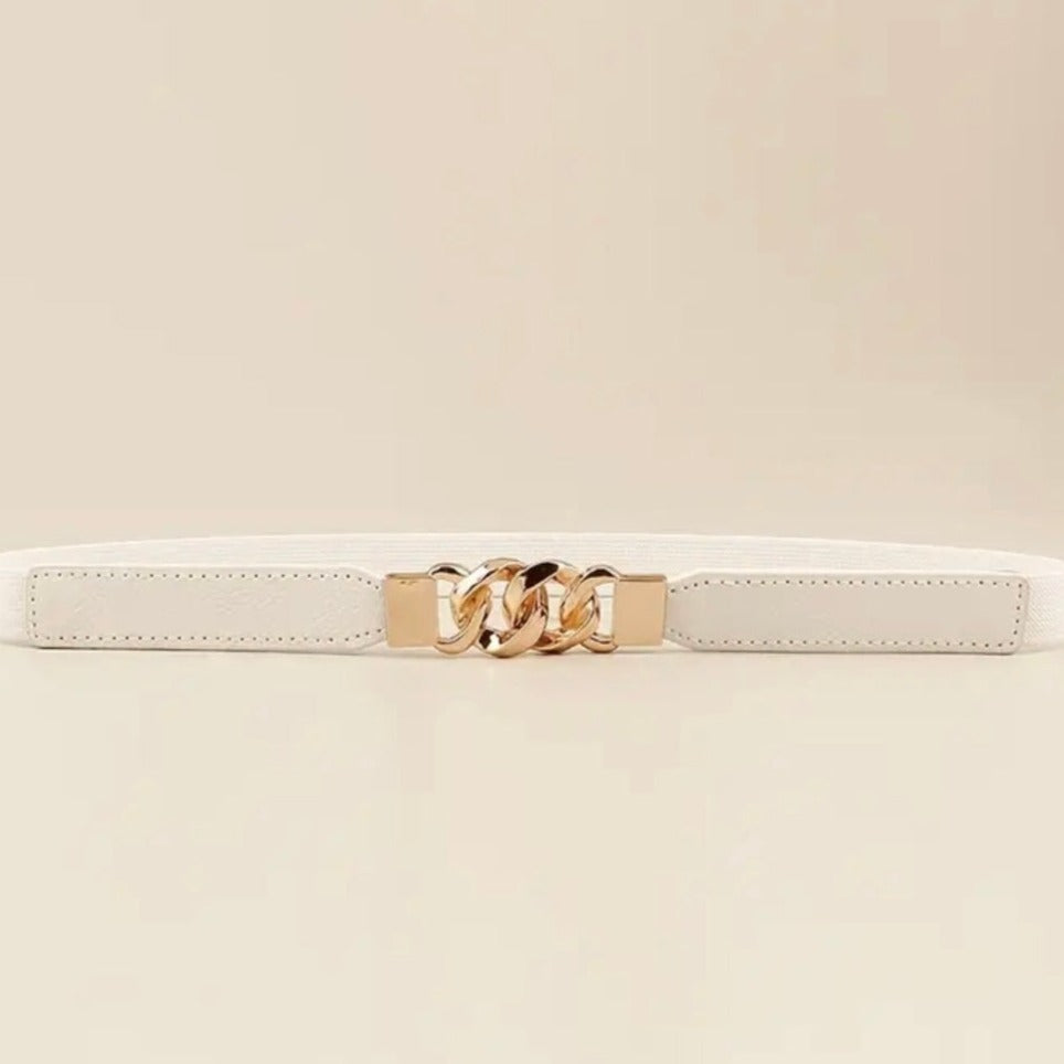 White Buckle Belt