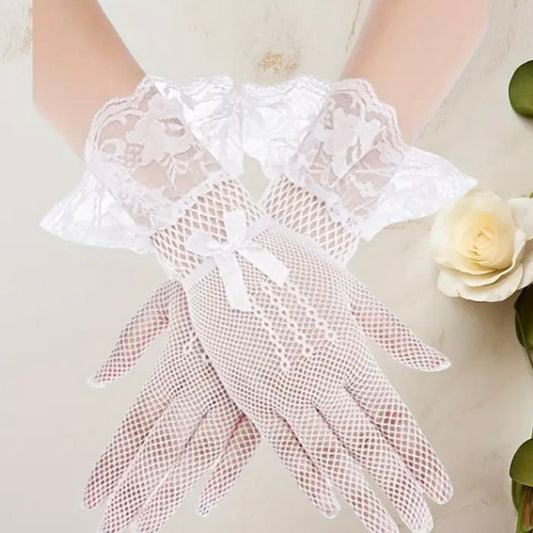 White Bridal Gloves