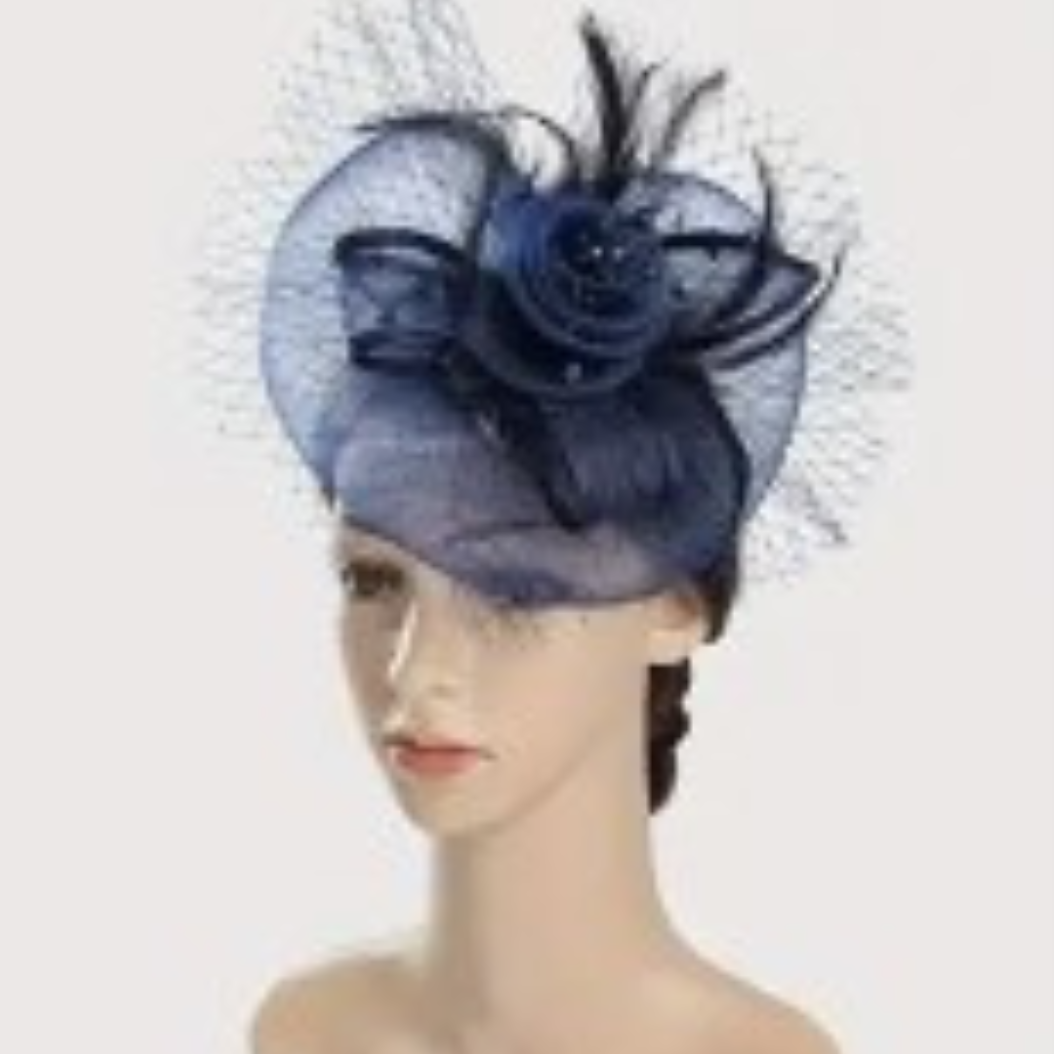 Navy Fascinator