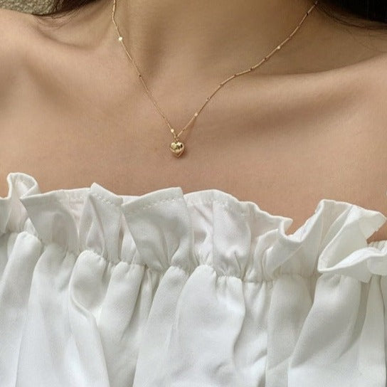 Gold Heart Pendant Necklace