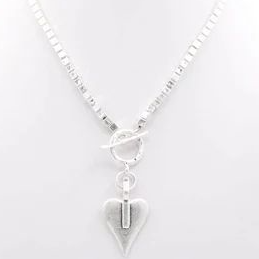 Silver Heart Pendant Necklace