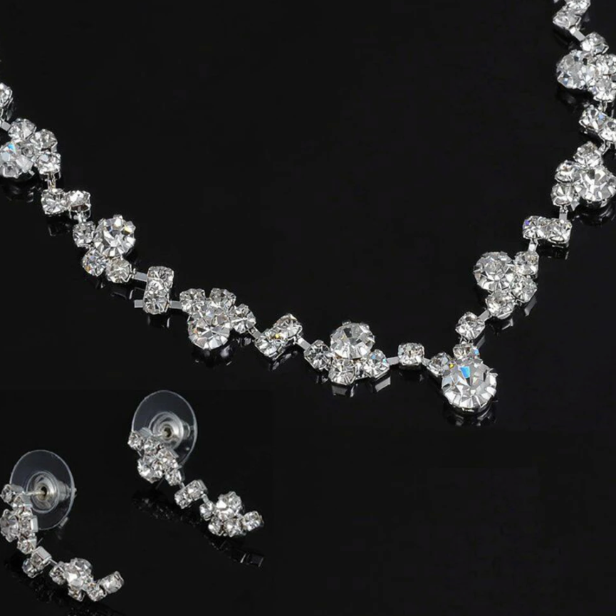 Silver Bridal Necklace Set