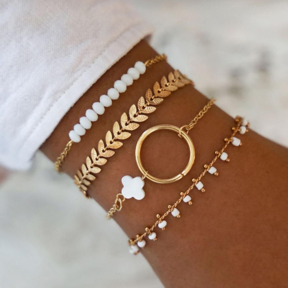 White and Gold Bracelet